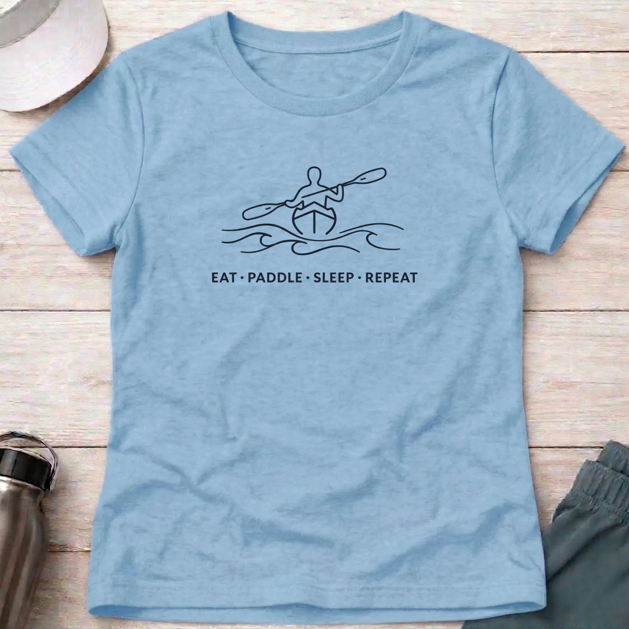 Eat Paddle Sleep Repeat. Kayak. female Shirt Printify