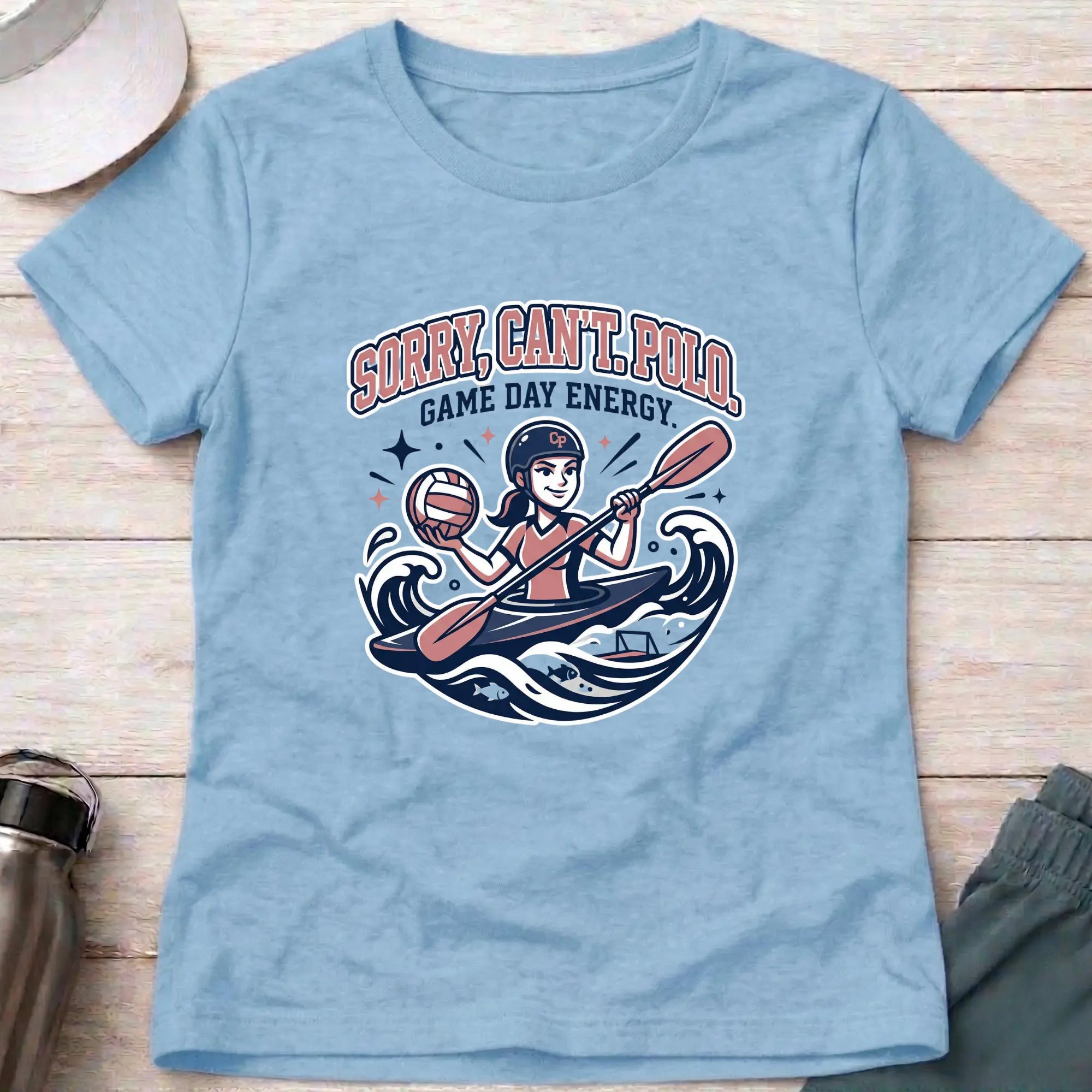 Sorry, Can't - Polo. Game Day Energy. female T-Shirt Printify