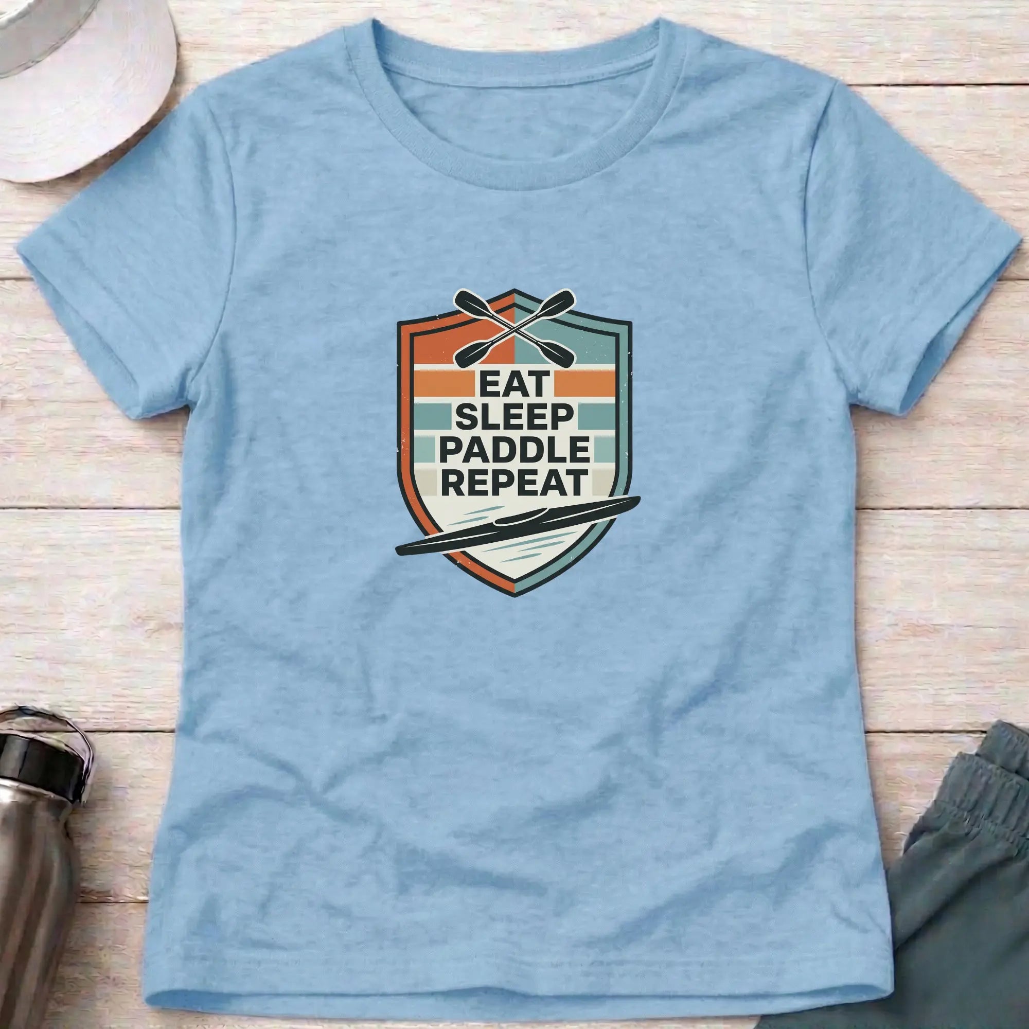 Drift Eat Sleep Paddle Repeat. K1 Fitted Tee Printify