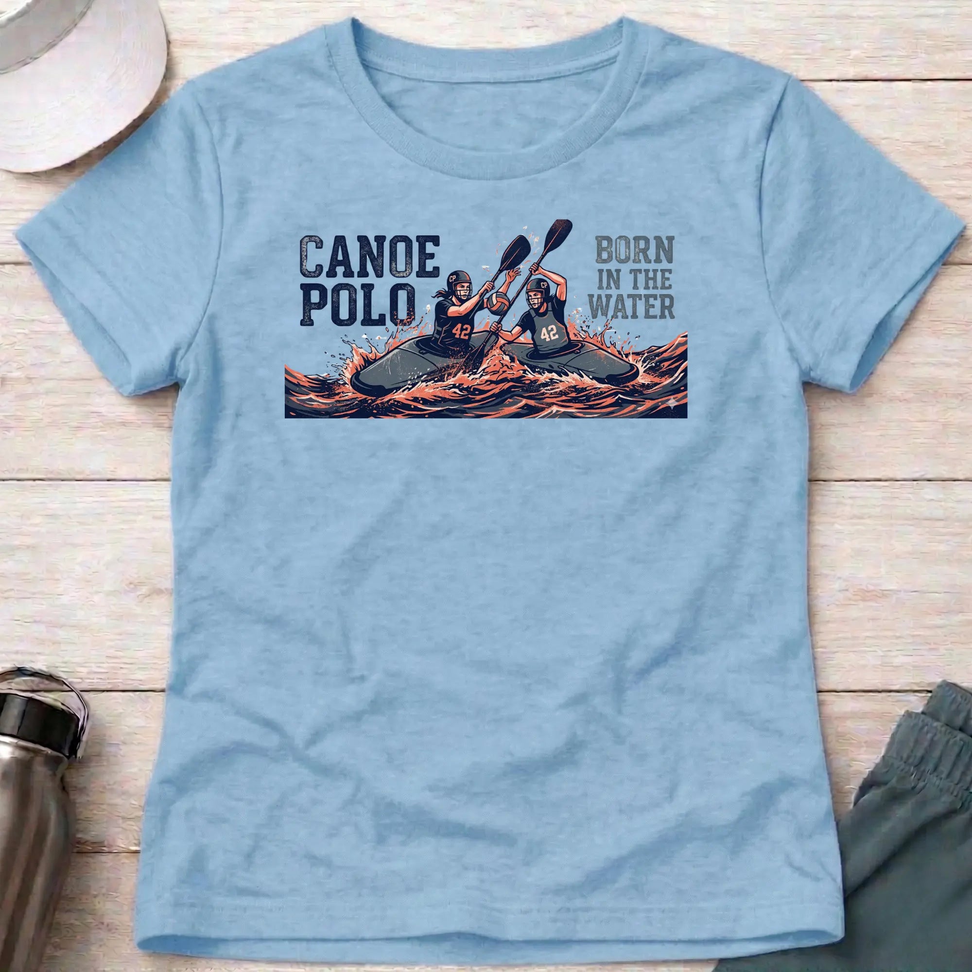 Canoe Polo. Born In The Water. female T-Shirt Printify