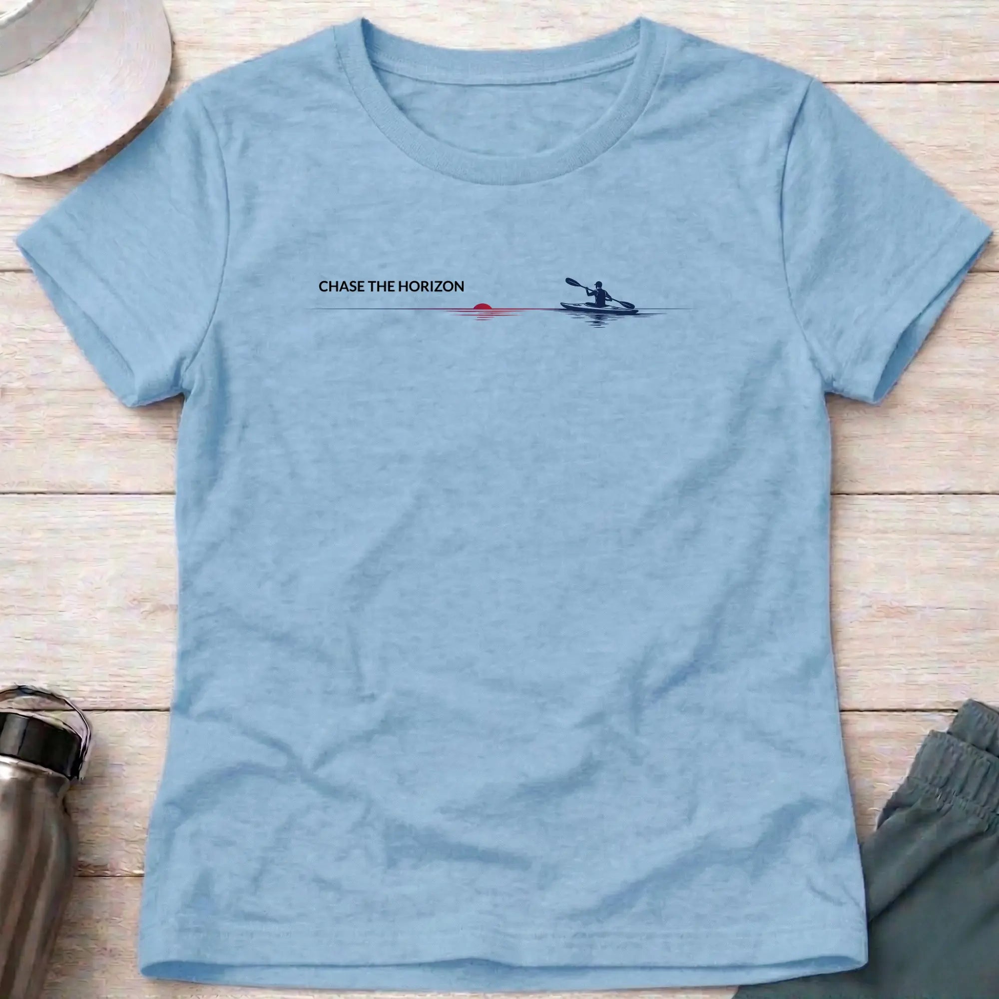 Chase The Horizon. Ocean Kayak Female Shirt Printify
