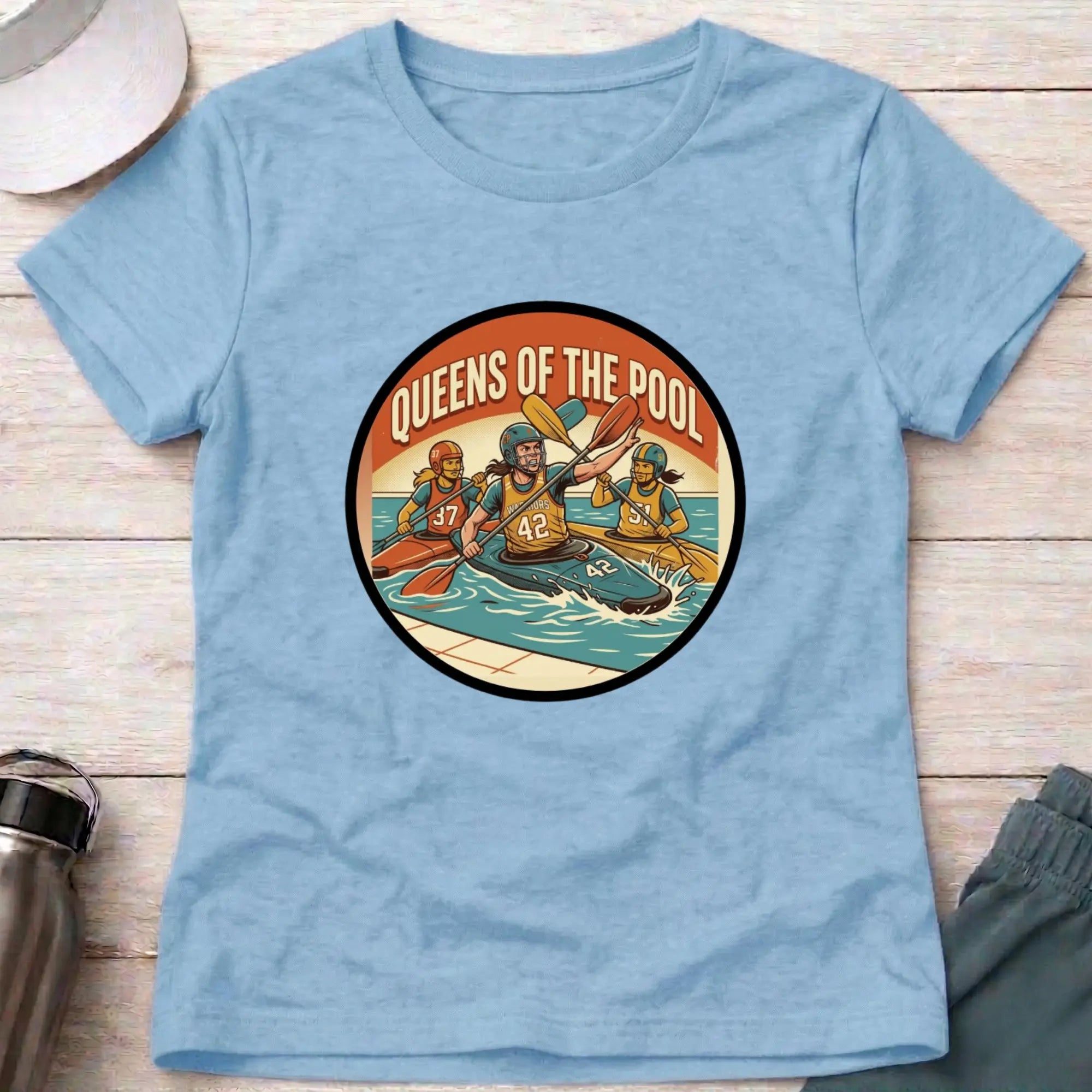 Queens of the Pool. Canoe Polo female T-Shirt Printify