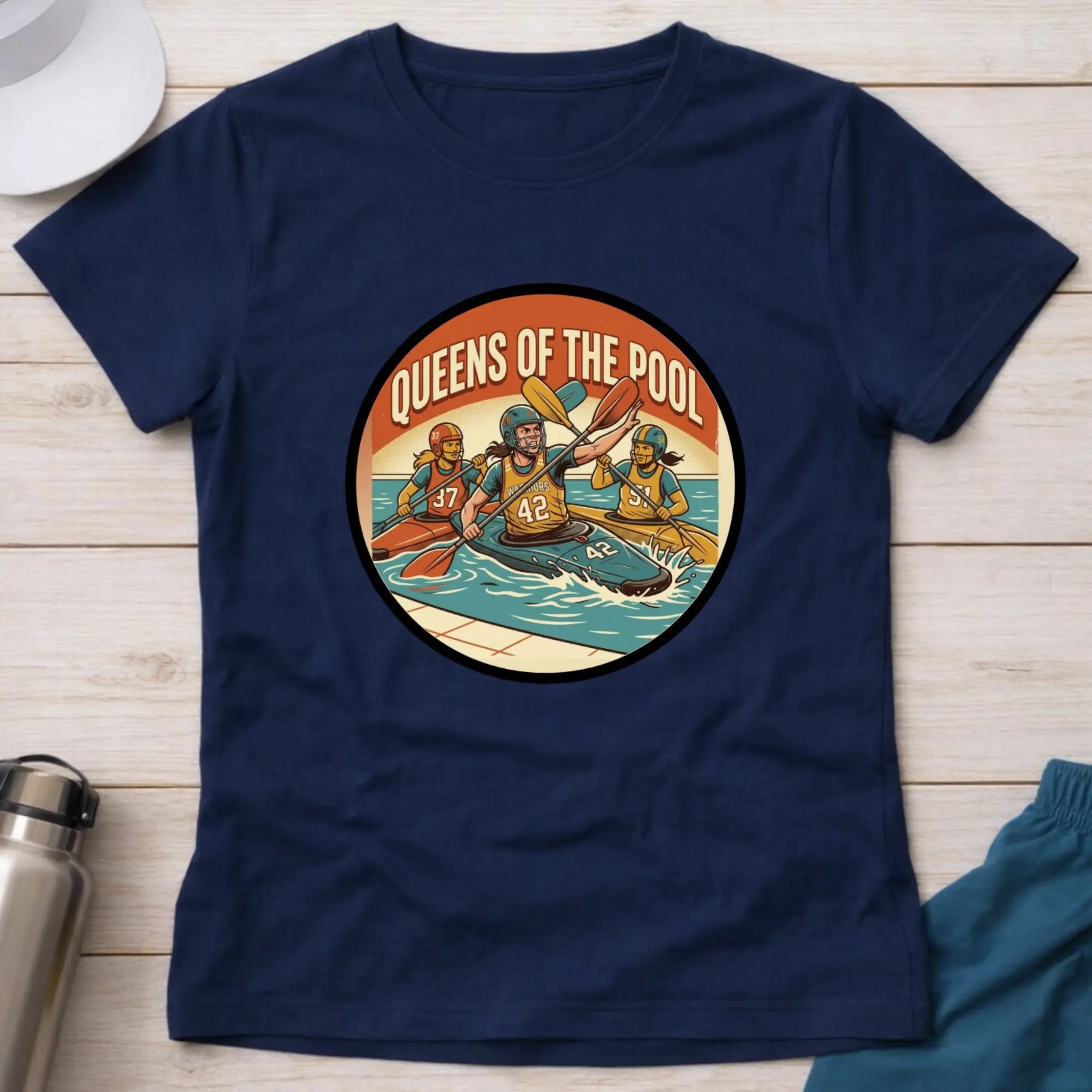 Queens of the Pool. Canoe Polo female T-Shirt Printify