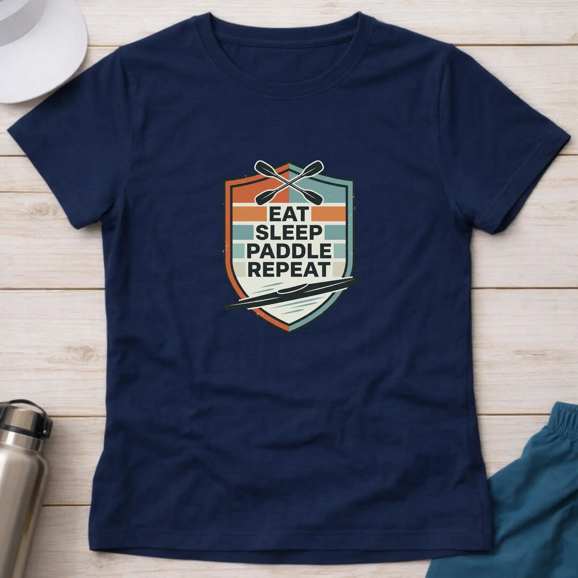 Drift Eat Sleep Paddle Repeat. K1 Fitted Tee Printify