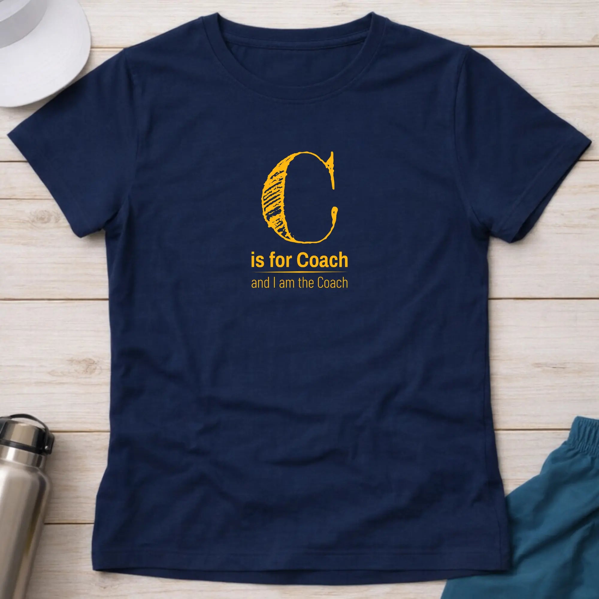 C is for Coach. female instructor T-Shirt Printify