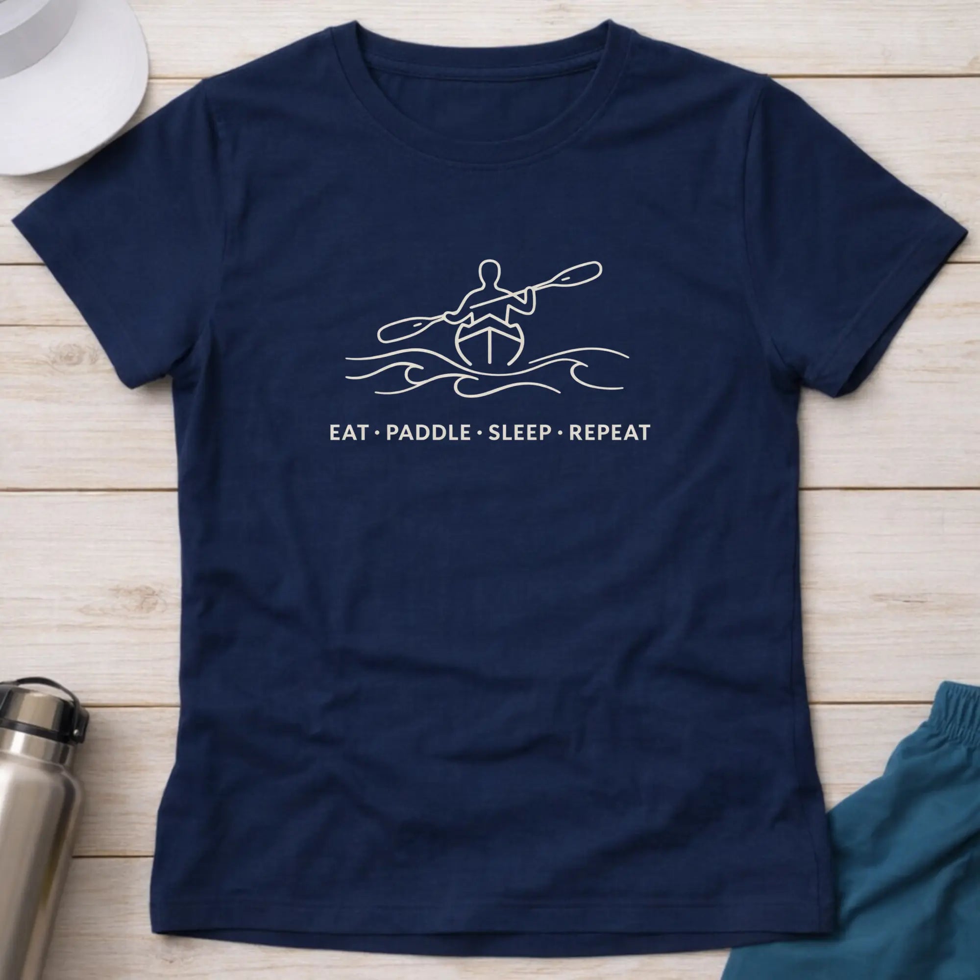 Eat Paddle Sleep Repeat. Kayak. female Shirt Printify