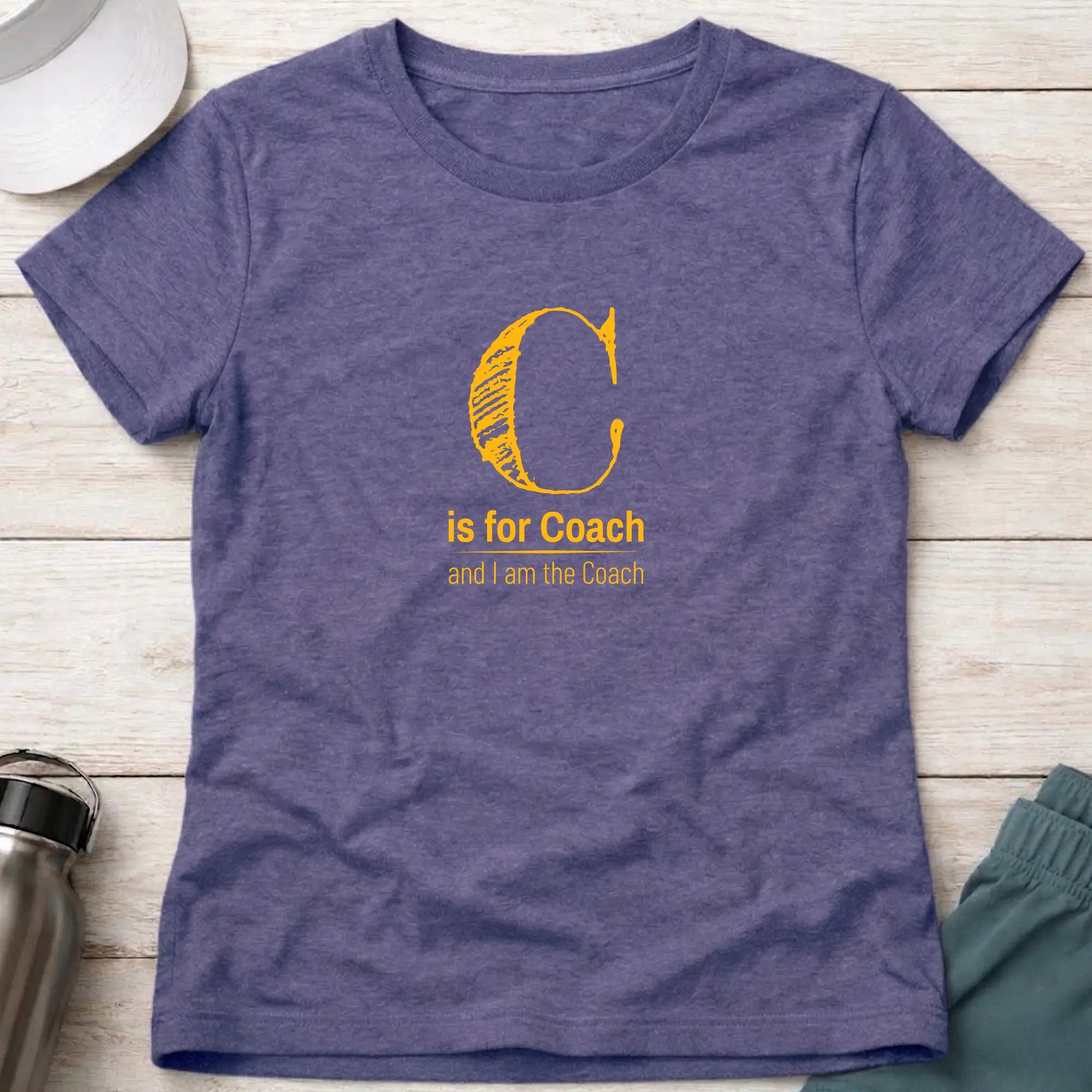 C is for Coach. female instructor T-Shirt Printify