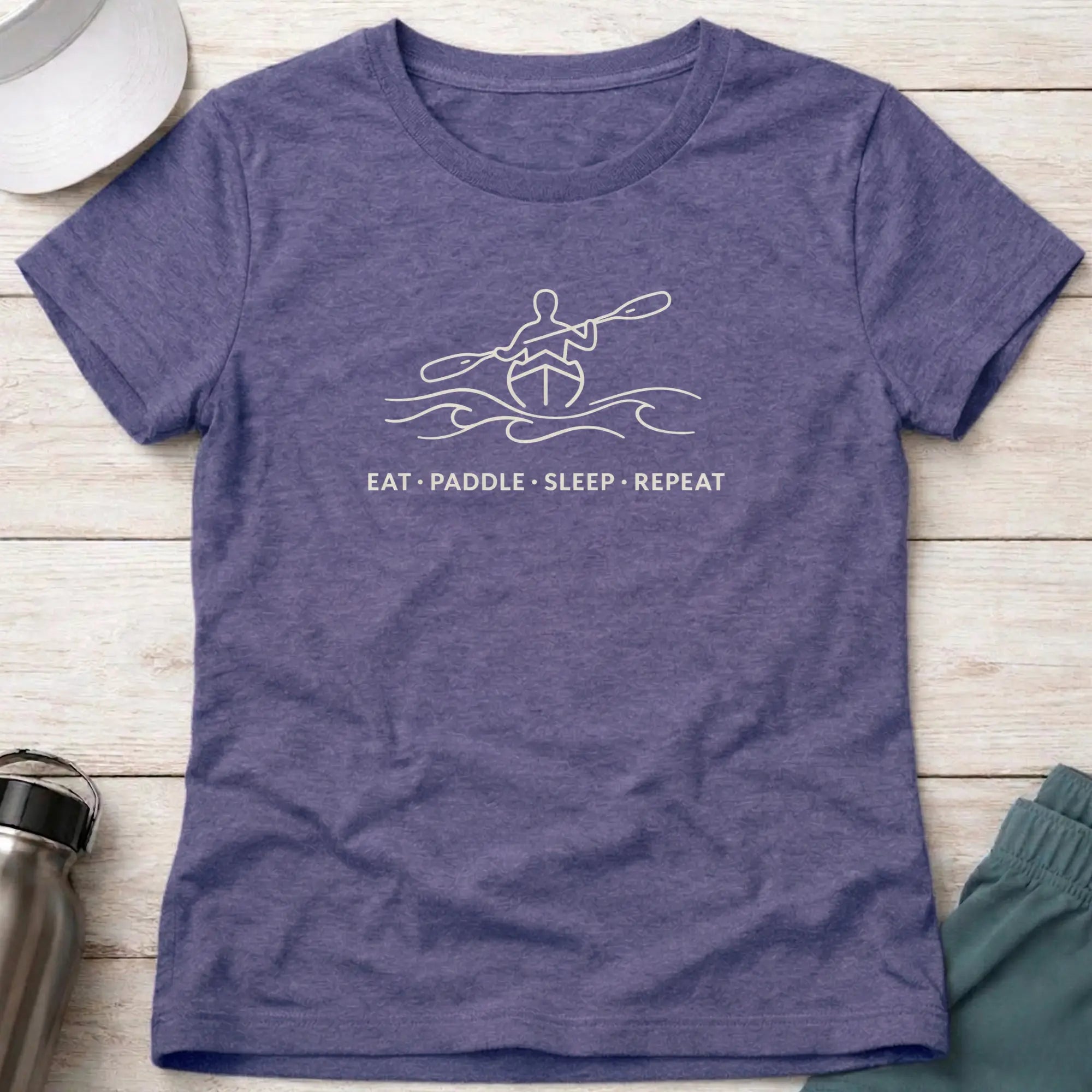 Eat Paddle Sleep Repeat. Kayak. female Shirt Printify