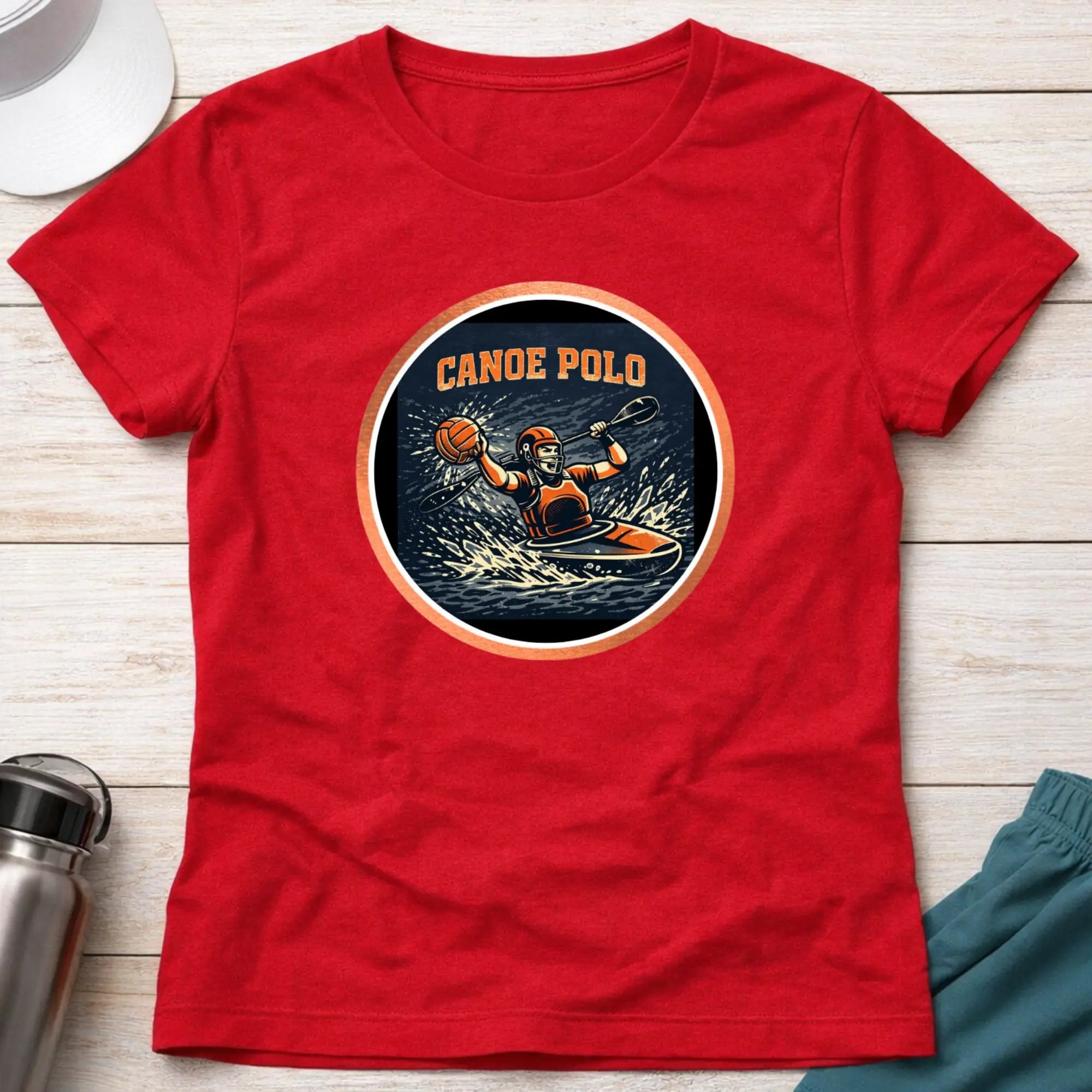 Canoe Polo Action female T-Shirt Printify