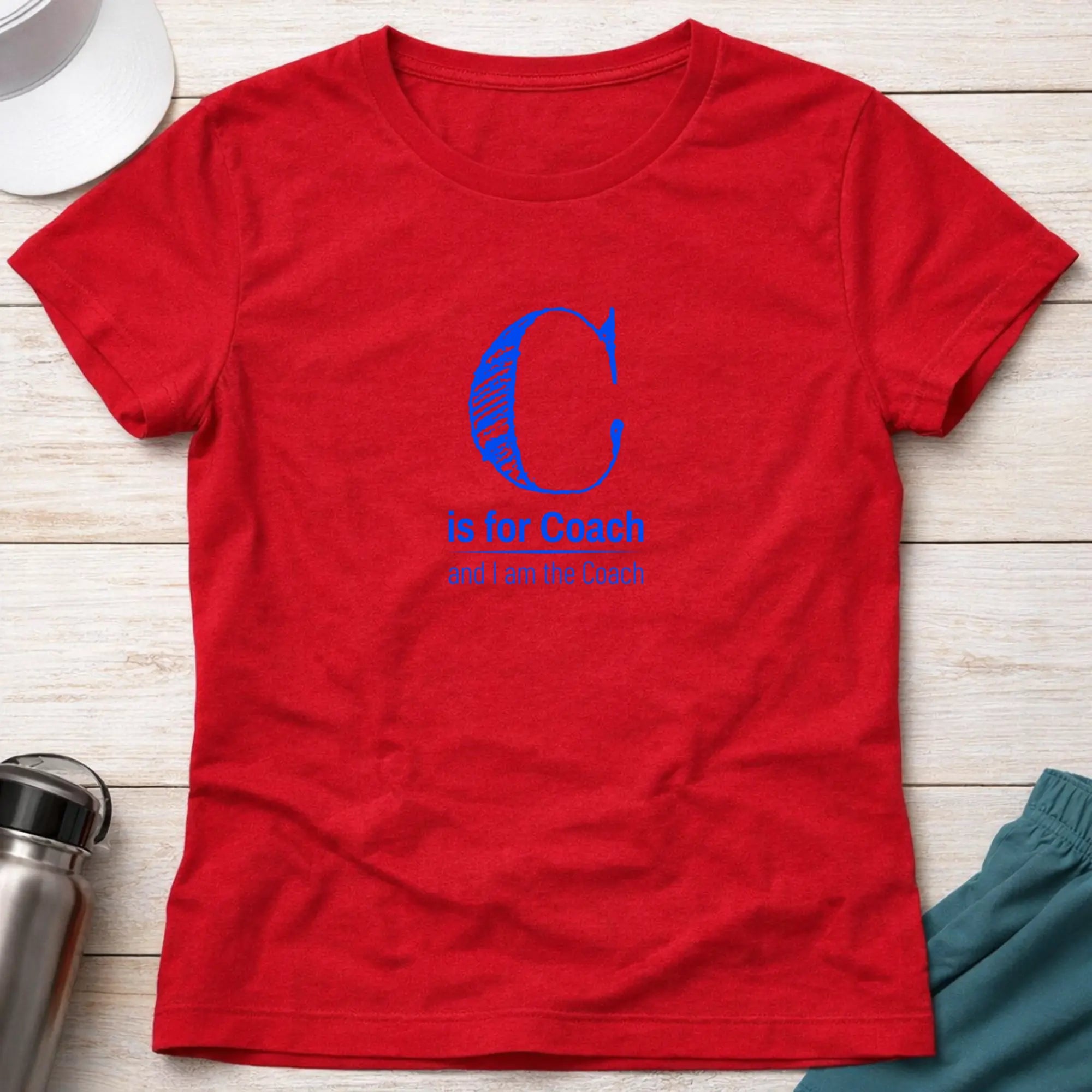 C is for Coach. female instructor T-Shirt Printify