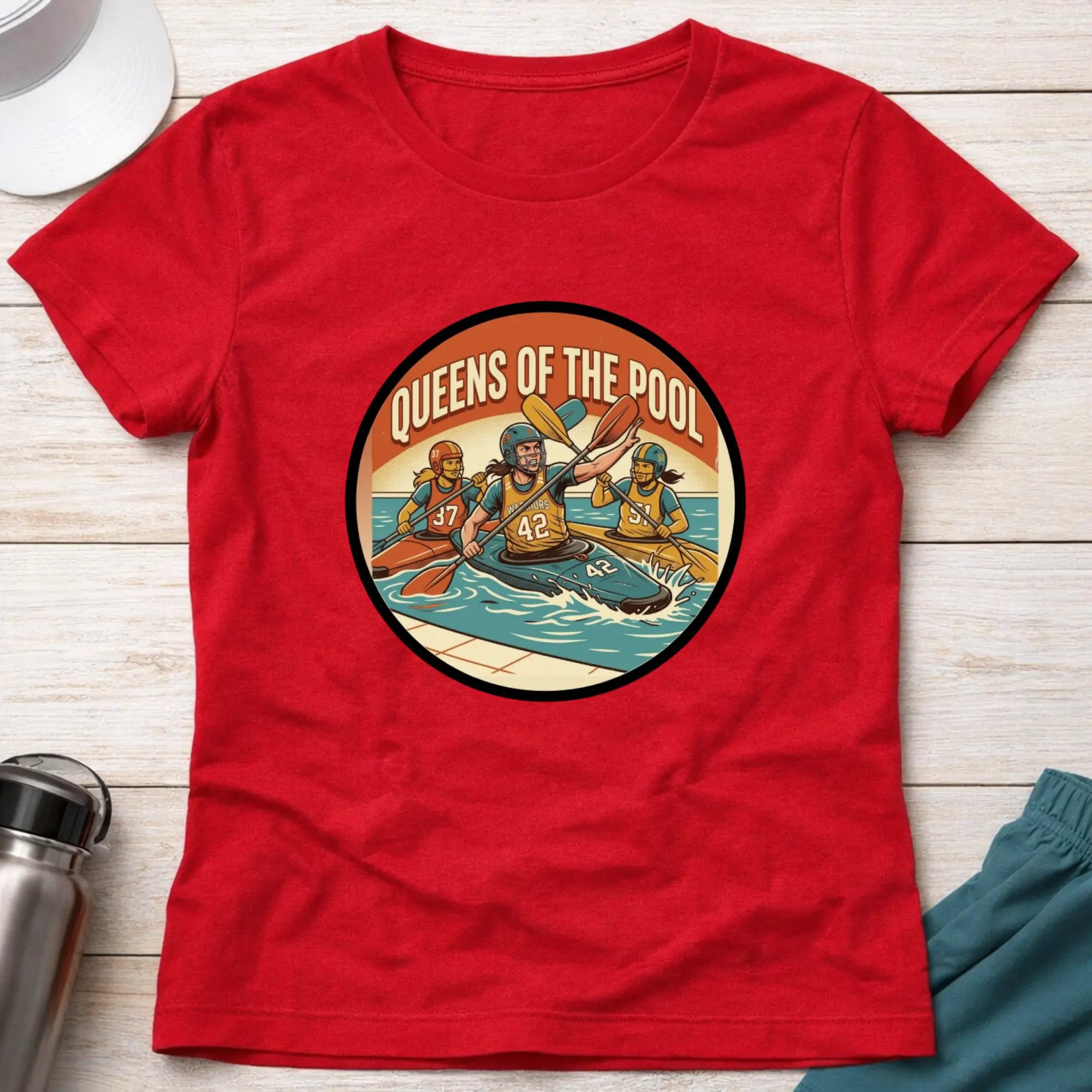 Queens of the Pool. Canoe Polo female T-Shirt Printify