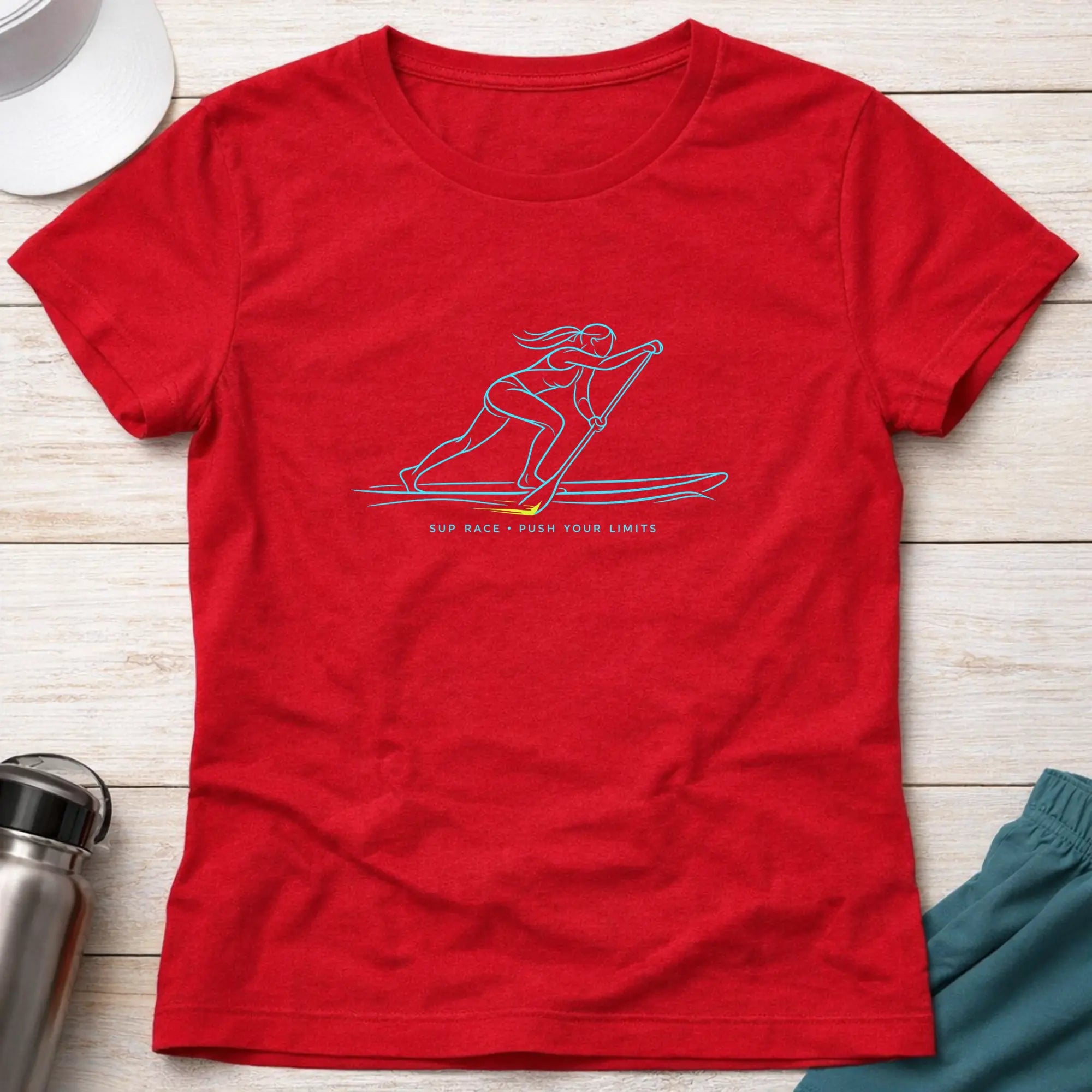 SUP. Push Your Limits. fitted T-Shirt Printify
