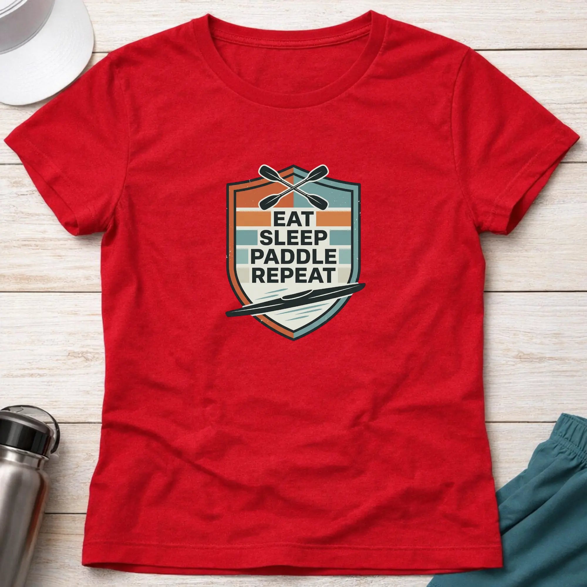 Drift Eat Sleep Paddle Repeat. K1 Fitted Tee Printify