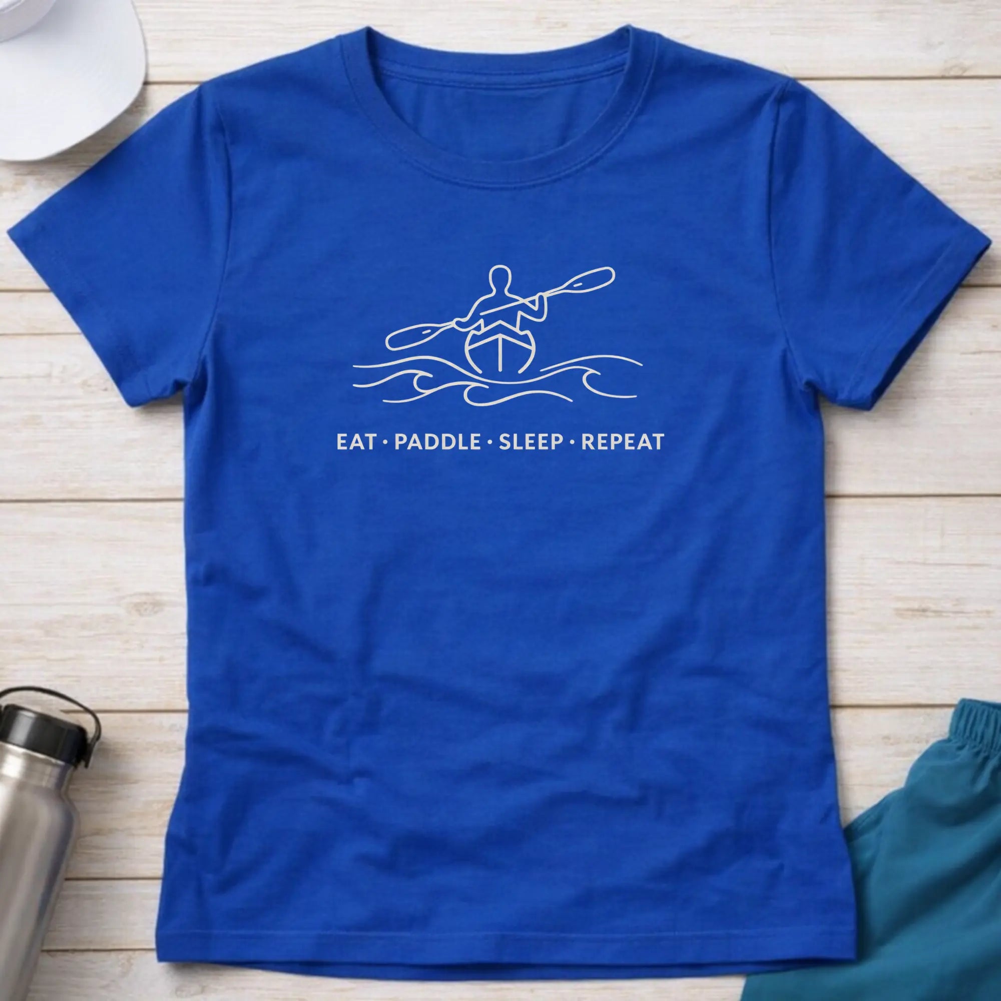 Eat Paddle Sleep Repeat. Kayak. female Shirt Printify