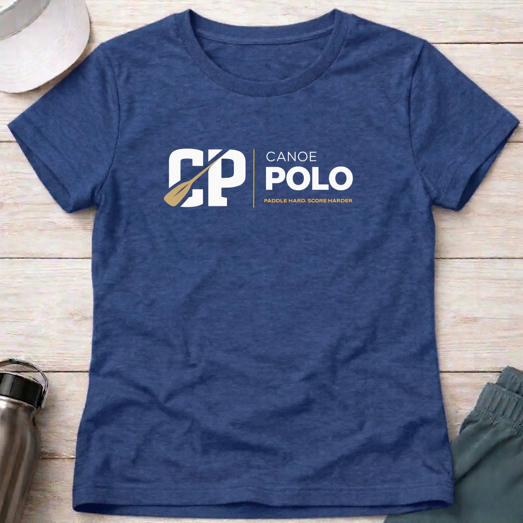 Paddle Hard - Score Harder. Canoe Polo female T-Shirt Printify