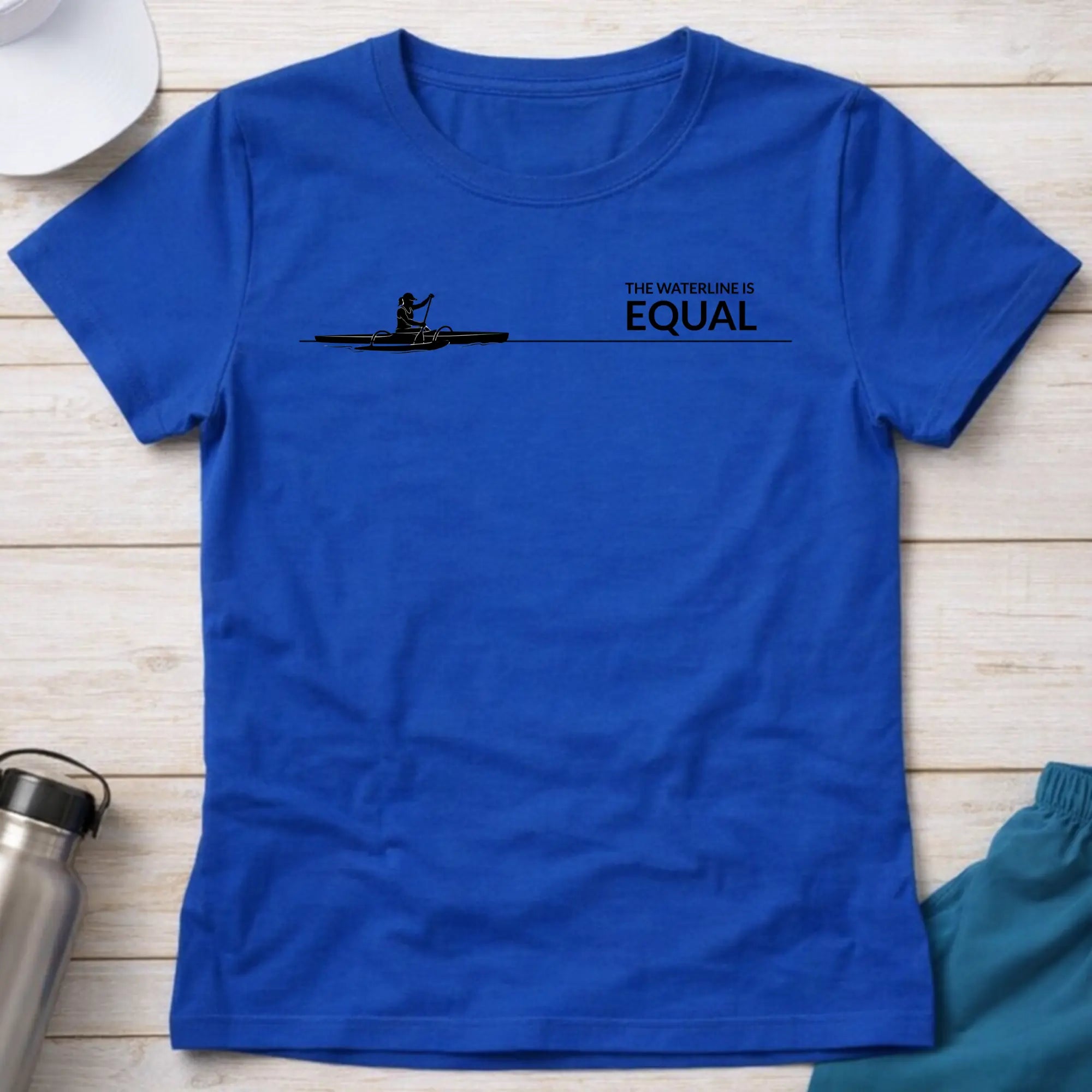 The Waterline is Equal. Va'a Paracanoe female T-Shirt Printify
