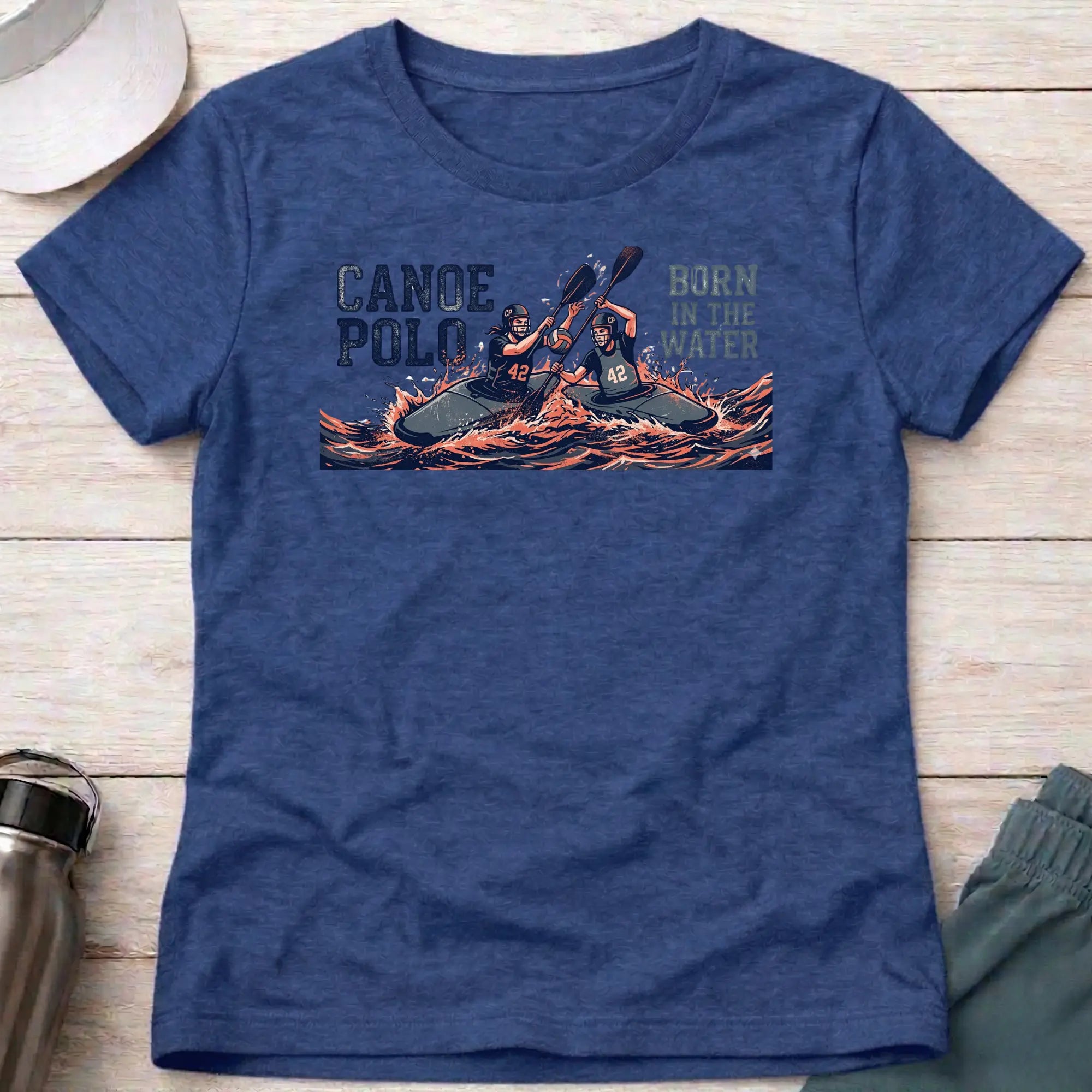 Canoe Polo. Born In The Water. female T-Shirt Printify