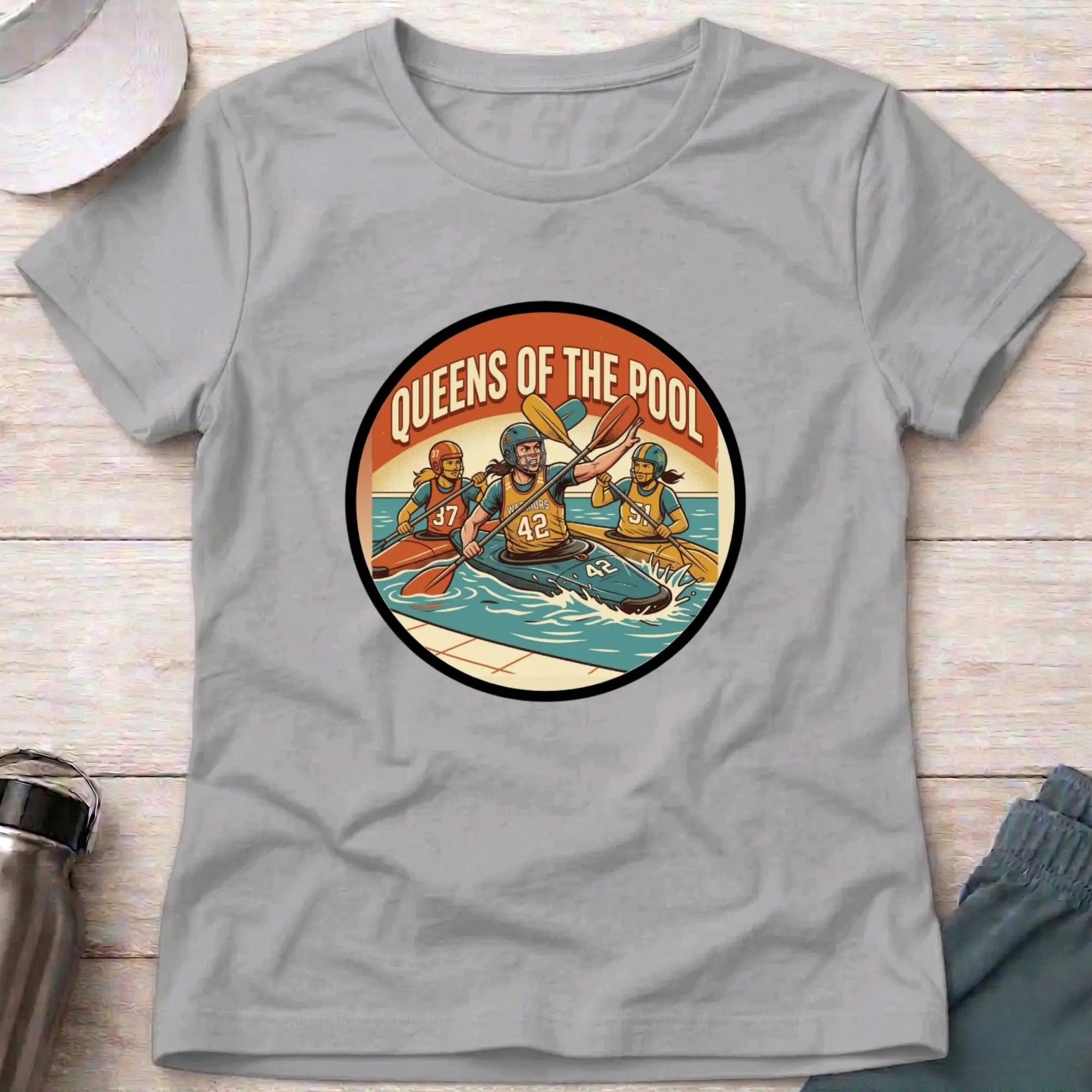 Queens of the Pool. Canoe Polo female T-Shirt Printify