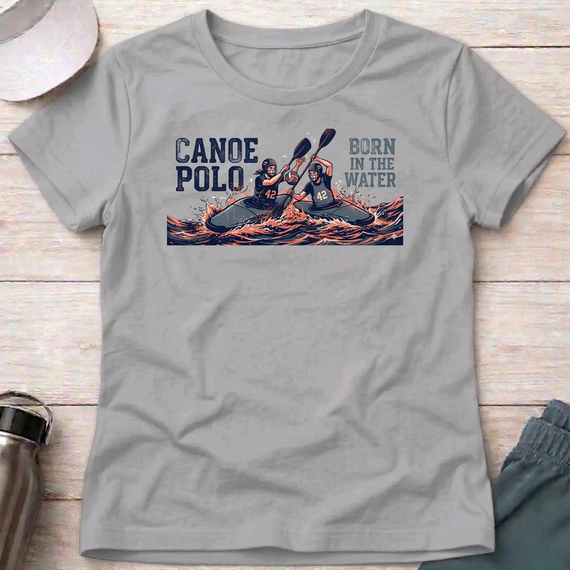 Canoe Polo. Born In The Water. female T-Shirt Printify