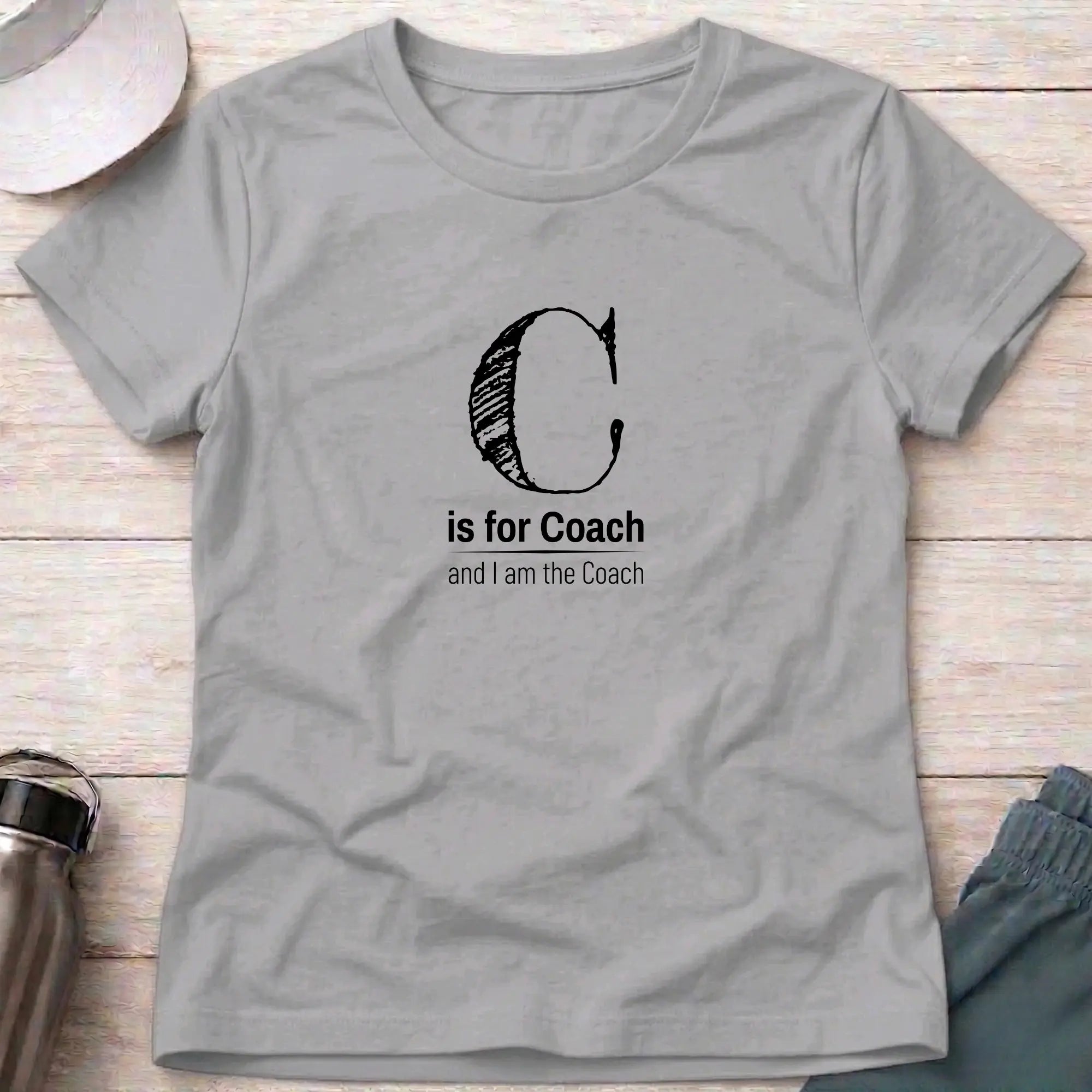 C is for Coach. female instructor T-Shirt Printify