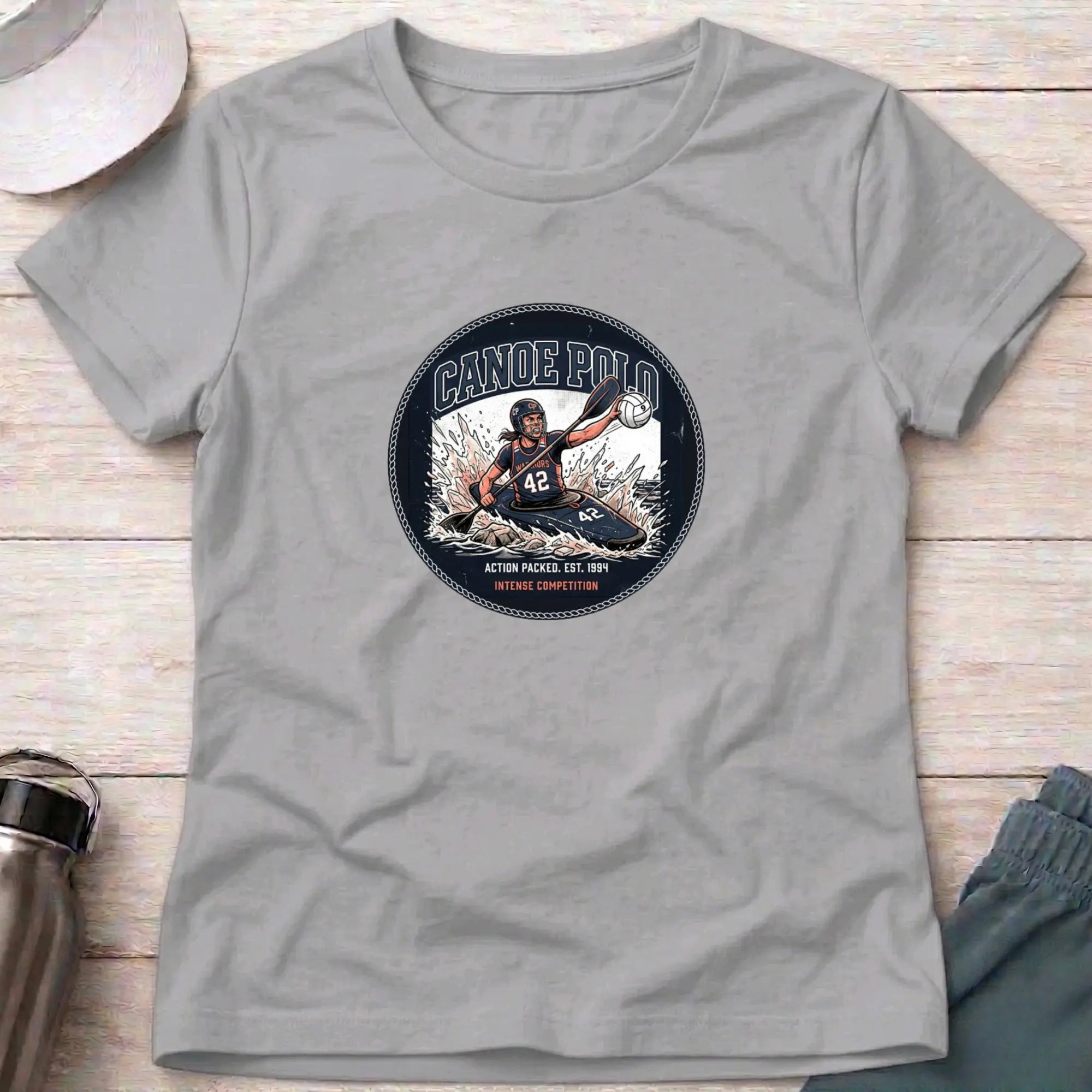 Canoe Polo. Action Packed. female T-Shirt Printify