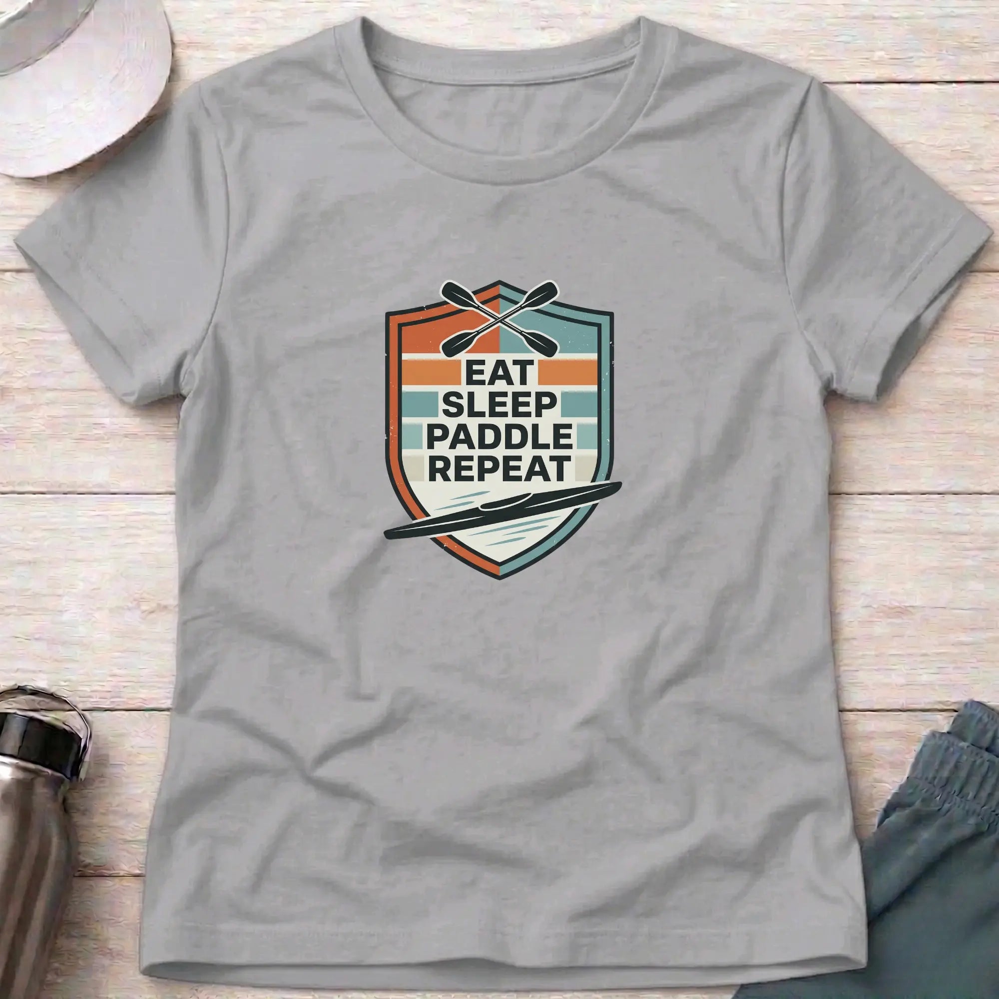 Drift Eat Sleep Paddle Repeat. K1 Fitted Tee Printify