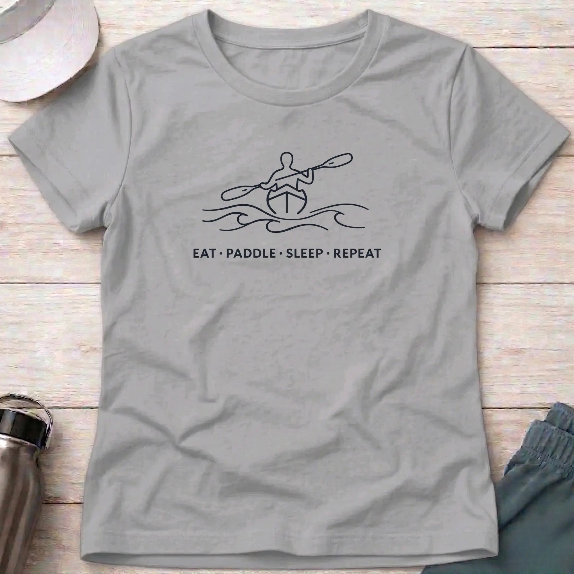 Eat Paddle Sleep Repeat. Kayak. female Shirt Printify