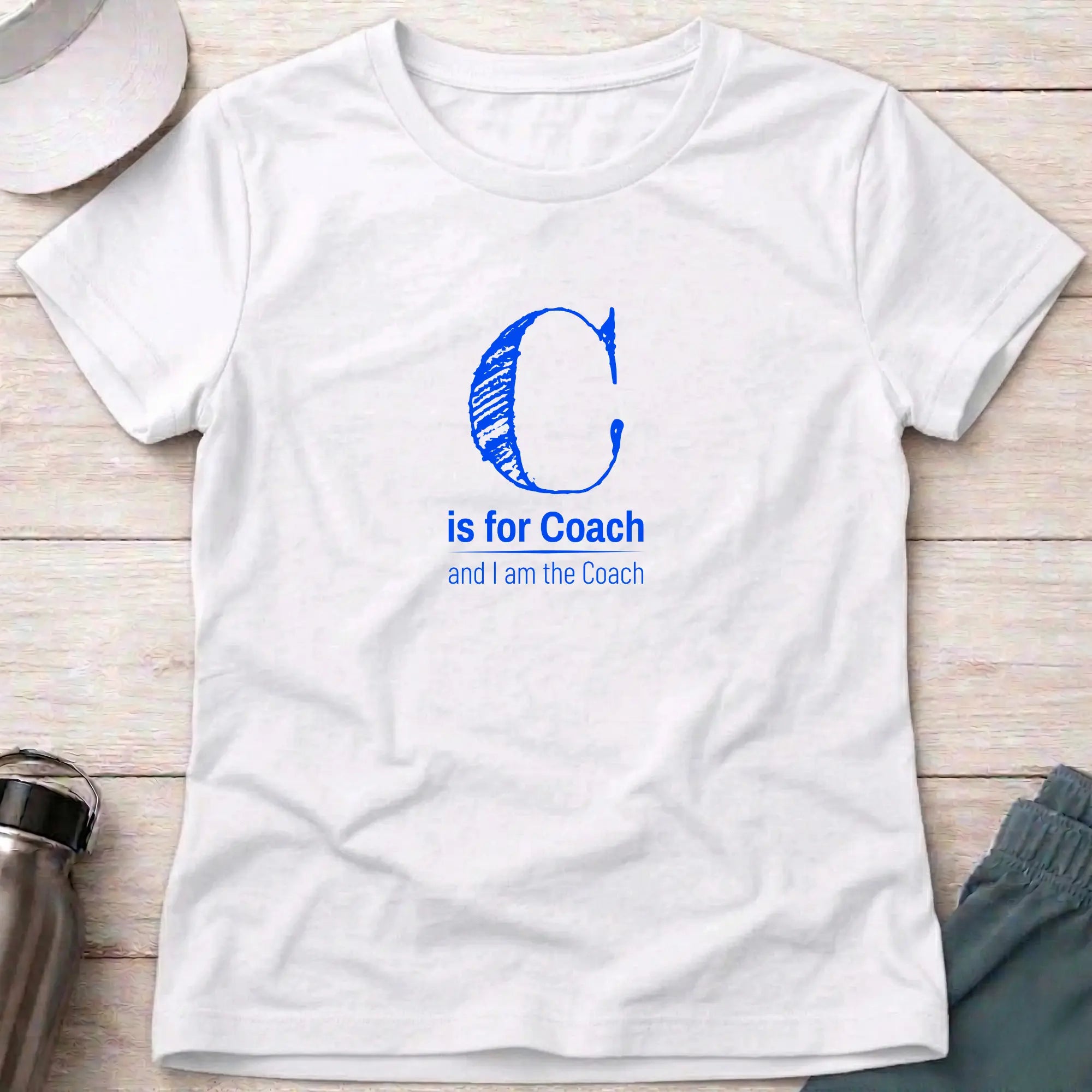 C is for Coach. female instructor T-Shirt Printify