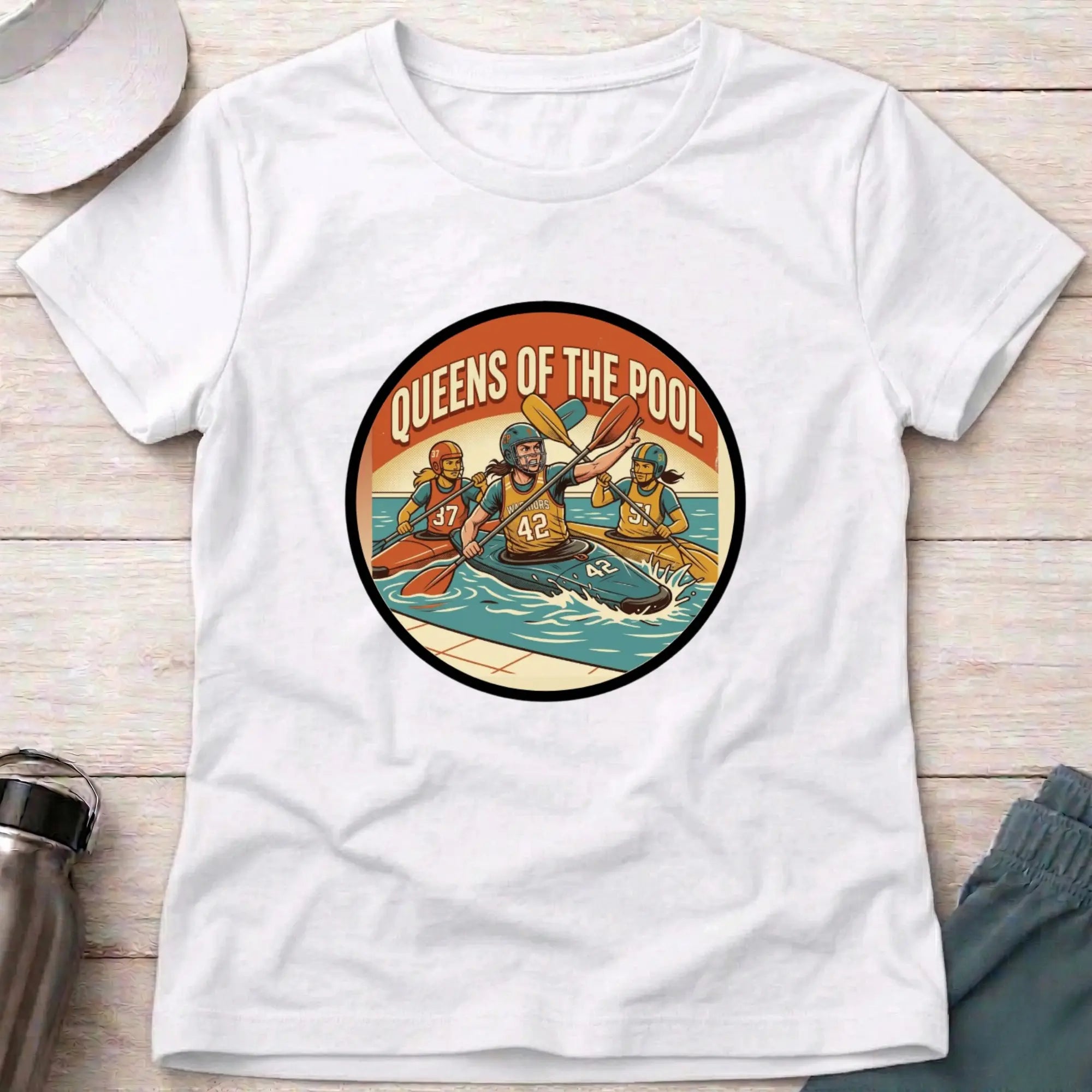 Queens of the Pool. Canoe Polo female T-Shirt Printify
