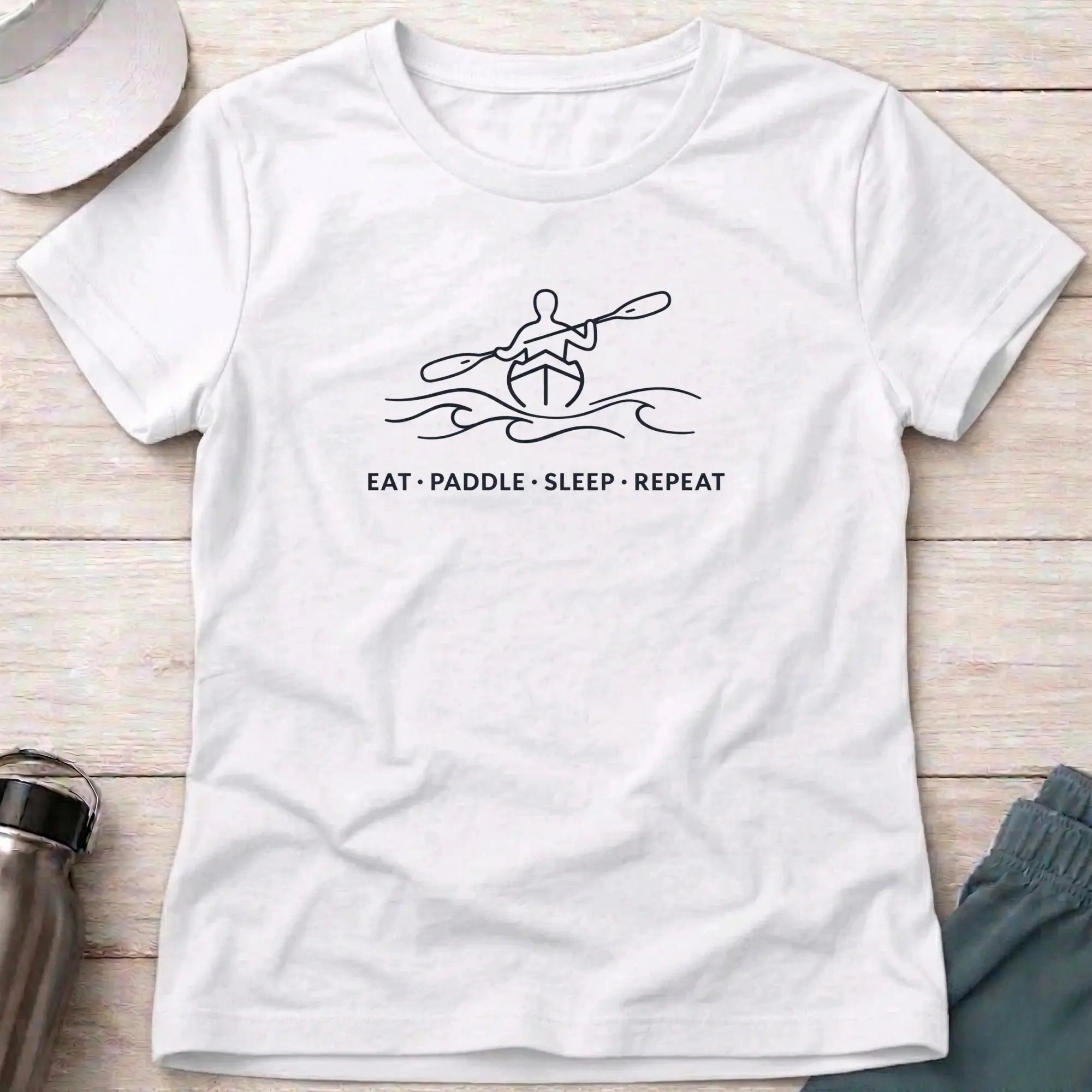 Eat Paddle Sleep Repeat. Kayak. female Shirt Printify