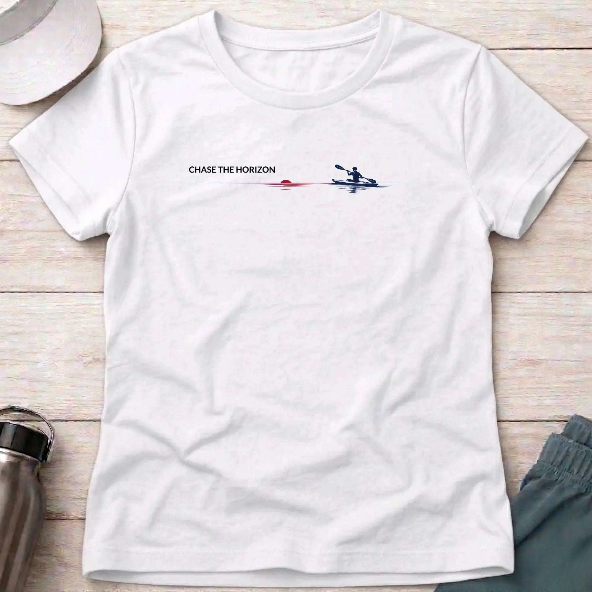 Chase The Horizon. Ocean Kayak Female Shirt Printify
